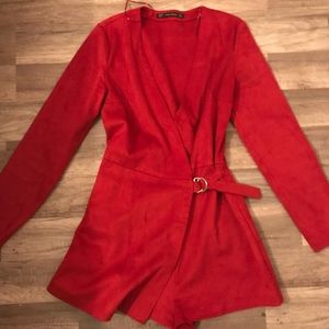 Zara Long Sleeve Wrap Romper